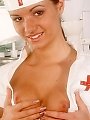 Teen nurse flashing her perky titties....