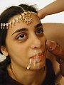 Sexy indian gets a faceful...