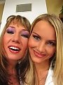 Threesome group fuck with two horny babes ends in a big cum swapping finale