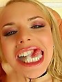 Blondes Dora and Mel suck and fuck big dick and share cum